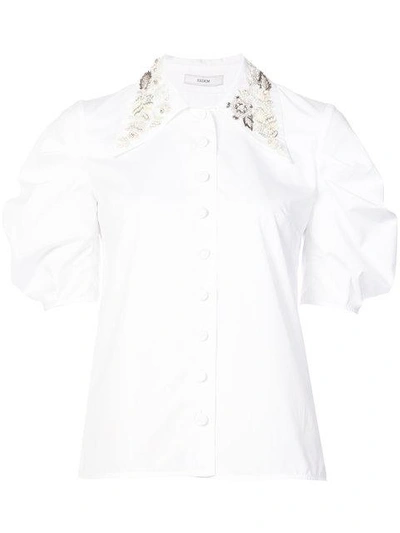 Shop Erdem Ria Shirt - White