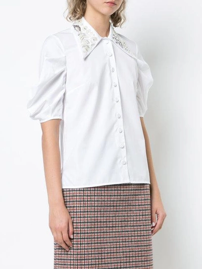 Shop Erdem Ria Shirt - White