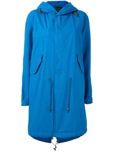 Shop Mr & Mrs Italy Hooded Parka Coat In Blue
