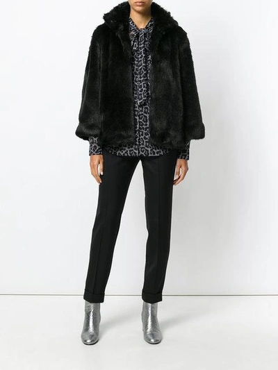 Shop Michael Michael Kors Faux Fur Jacket - Black