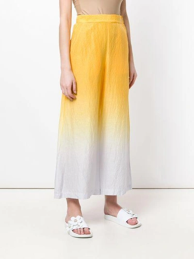 Shop Tsumori Chisato Contrast Colour Trousers In Yellow