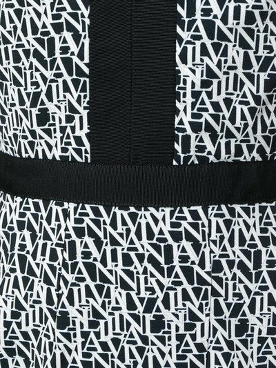 Shop Lanvin Monogram Print Dress In Black