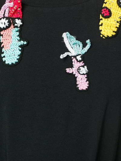 Shop Tsumori Chisato Knit Detail Tied T-shirt