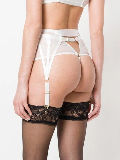 Shop Something Wicked Floral Lace Garter Belt In White