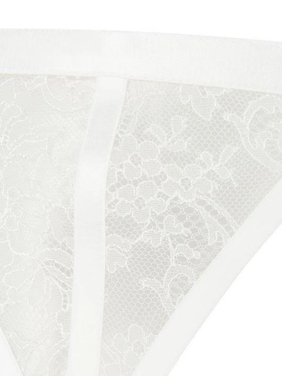 Shop Something Wicked Floral Lace Garter Belt In White