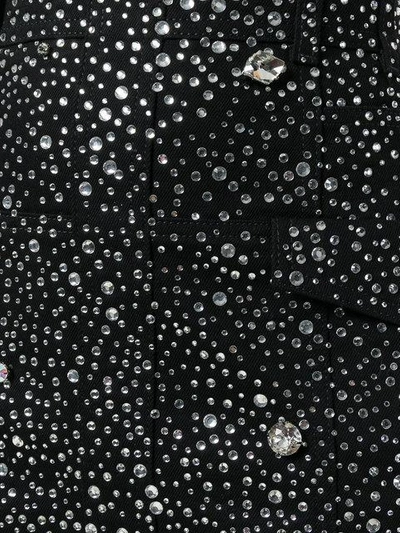 Shop Balmain Crystal Embellished Mini Skirt - Black