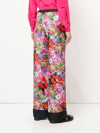 Shop Mary Katrantzou Floral Print Trousers In Red