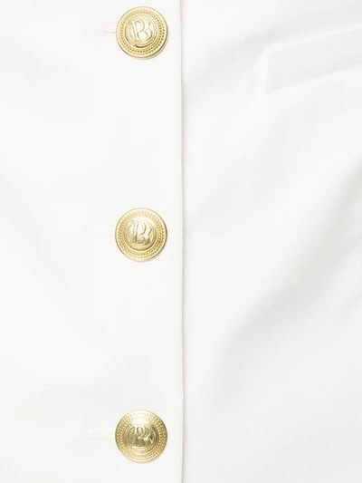 Shop Pierre Balmain Off Shoulder Blazer Style Top In White