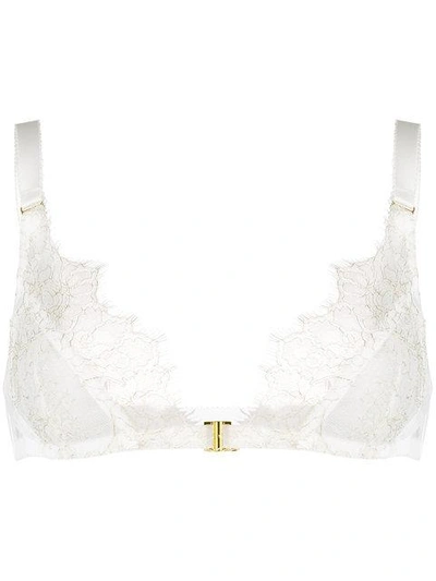 Something Wicked Triangle Lace Bra In White