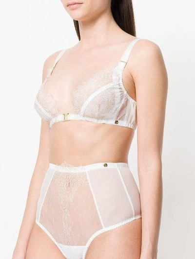 Something Wicked Triangle Lace Bra In White