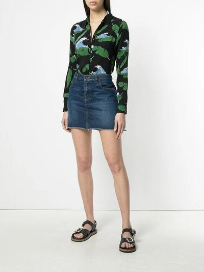 Shop Zoe Karssen Wave And Leaf Print Shirt