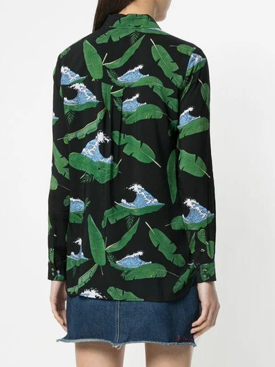 Shop Zoe Karssen Wave And Leaf Print Shirt