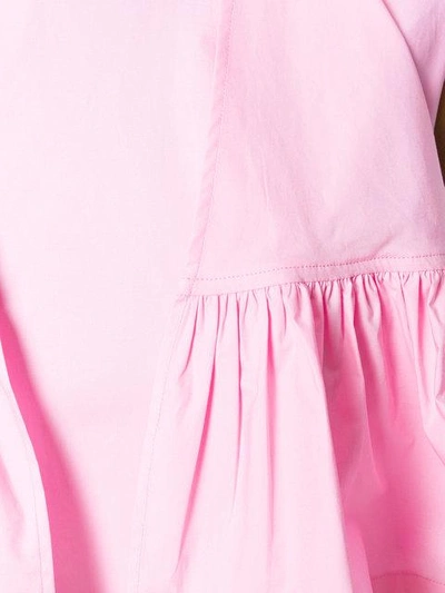 Shop Msgm Sleeveless Ruffle Dress - Pink