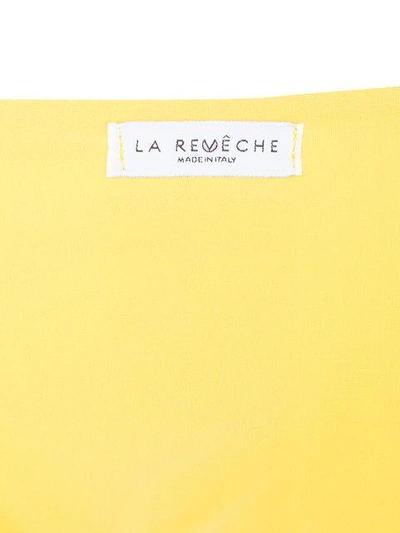 Shop La Reveche Shayna Floral Applique Bikini In Yellow