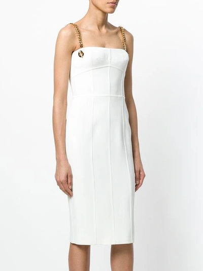 Shop Tom Ford Chain Shoulder Dress In White