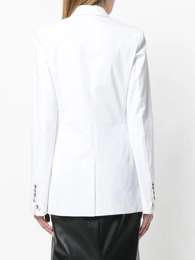 Shop Helmut Lang Classic Double-breasted Coat - White