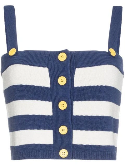 Shop Staud Striped Top With Buttons