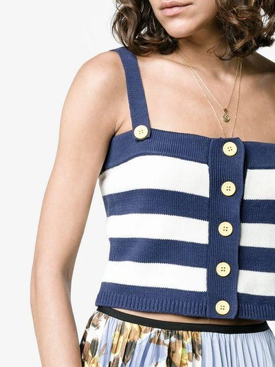 Shop Staud Striped Top With Buttons