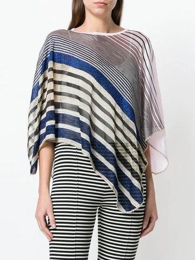 Shop Missoni Knitted Striped Poncho