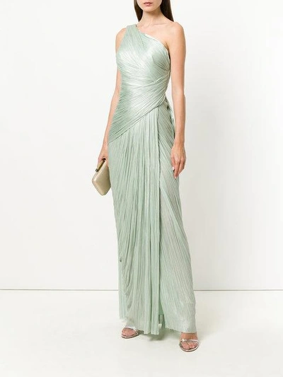 Shop Maria Lucia Hohan One Shoulder Ruched Dress - Green