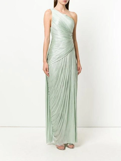 Shop Maria Lucia Hohan One Shoulder Ruched Dress - Green