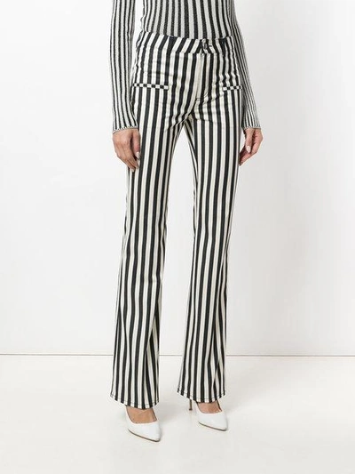 Shop Altuzarra Striped Straight-leg Trousers - Black