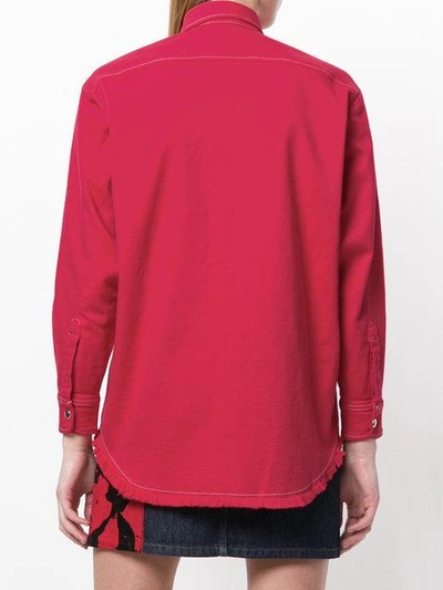 Shop Marios Long-sleeve Fitted Shirt - Red