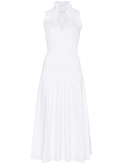 Shop Beaufille Daphne Cotton Midi Dress - White