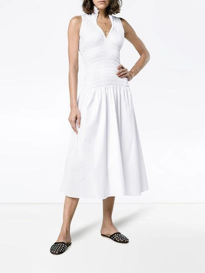 Shop Beaufille Daphne Cotton Midi Dress - White