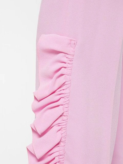 Shop N°21 Cropped Flared Trousers In Pink