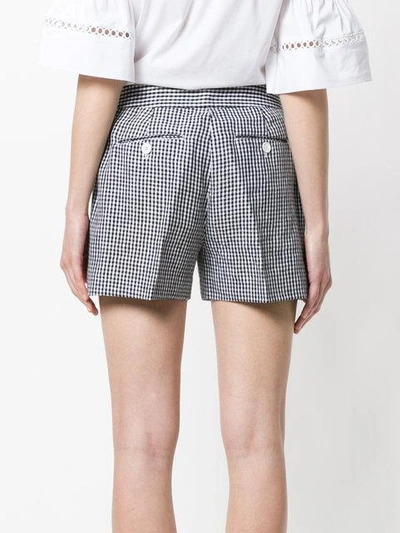 Shop Michael Michael Kors Chekered Style Short Shorts - Black