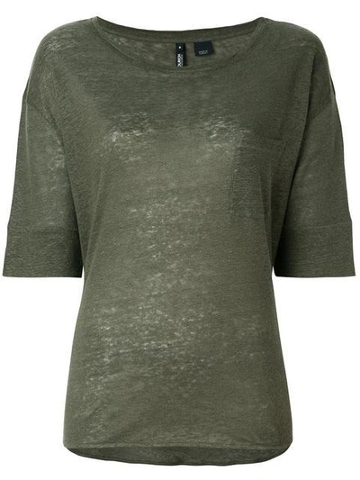 Shop Woolrich Threadbare T-shirt - Green