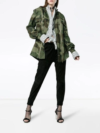 Shop Faith Connexion Camouflage Jacket With Zip Detail