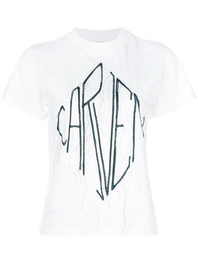 Shop Carven Logo Patch T-shirt - White
