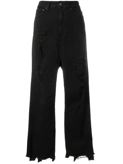 Shop Dondup Front-slit Maxi Skirt - Black