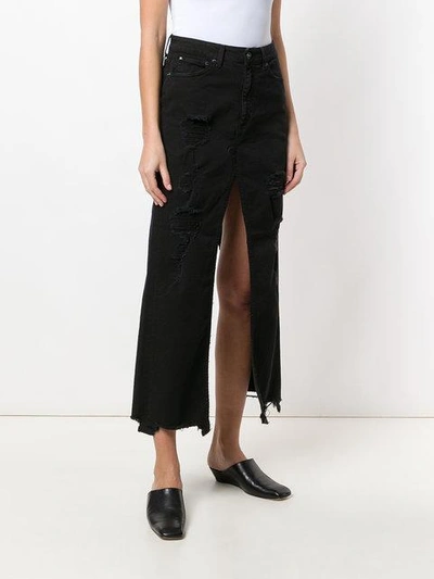 Shop Dondup Front-slit Maxi Skirt - Black