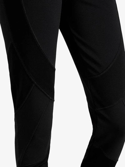 Shop Burberry Stretch Paneled Leggings In Black