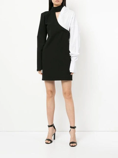 Shop Strateas Carlucci Hybrid Choke Dress - Black