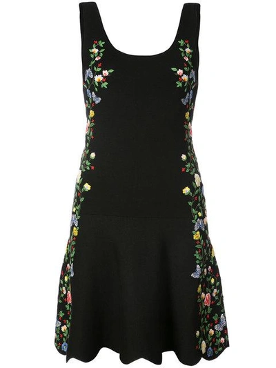 Shop Alice And Olivia Floral Embroidered Dress