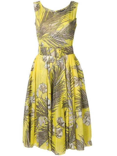 Shop Samantha Sung Leaf Print Dress
