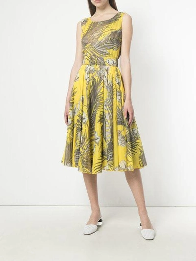 Shop Samantha Sung Leaf Print Dress