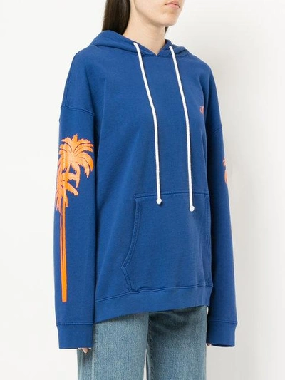 palm tree embroidered hoodie