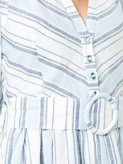 Shop Gül Hürgel Striped Shirt Dress In Blue