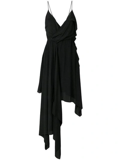 Shop Off-white Draped Princess Dress In 1001 Black