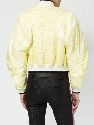 Shop Haider Ackermann Quilted Bomber Jacket In Yellow