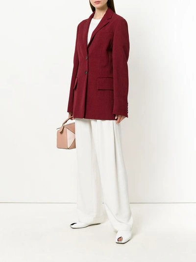 Shop Joseph Classic Fitted Blazer In Red
