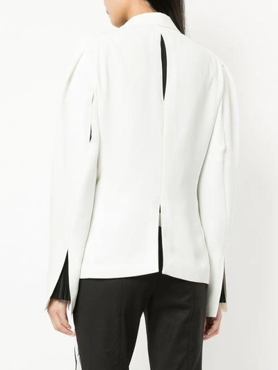 Shop Juan Hernandez Daels 'balance' Blazer In White