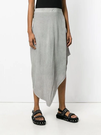 Shop Lost & Found Asymmetric Midi Skirt In Grey