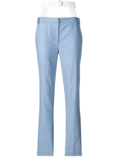 Shop Tibi Serge Trousers In Blue