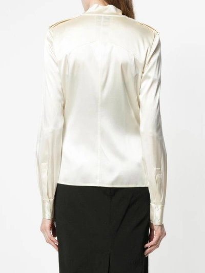 Shop Tom Ford Satin Blouse In White